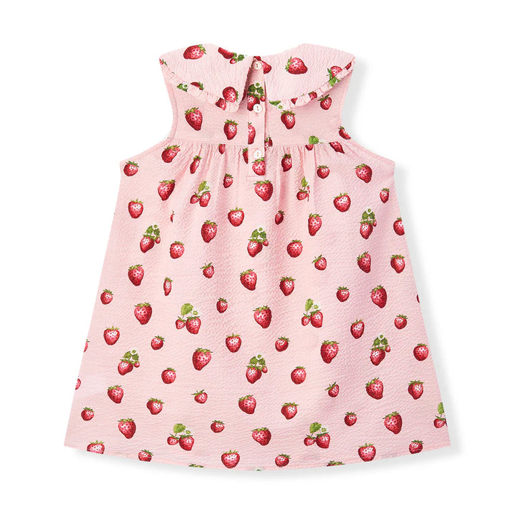 Strawberry Ruffle Toddler Dress