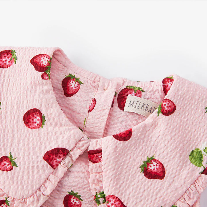 Strawberry Ruffle Toddler Dress