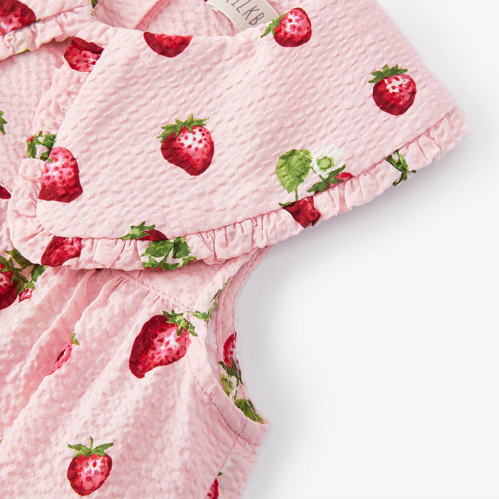 Strawberry Ruffle Toddler Dress