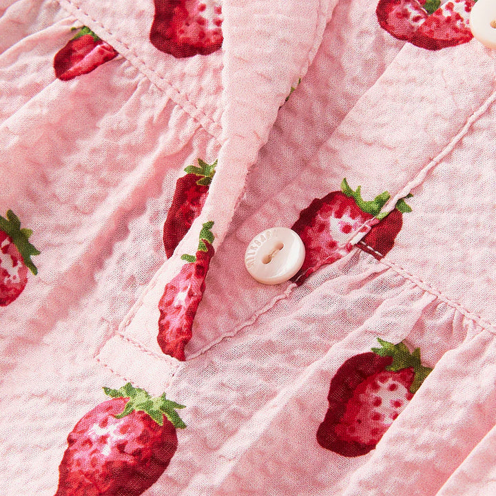 Strawberry Ruffle Toddler Dress