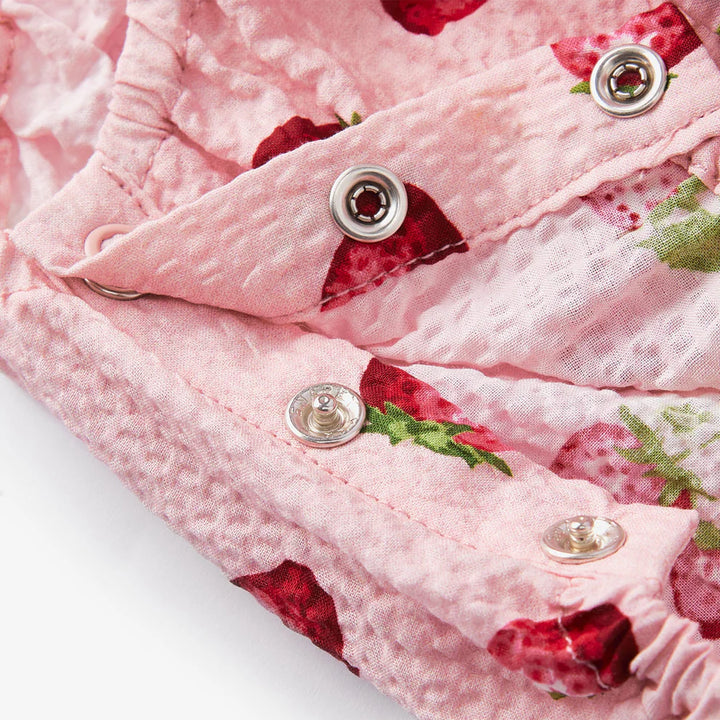 Strawberry Ruffle One Piece Dress