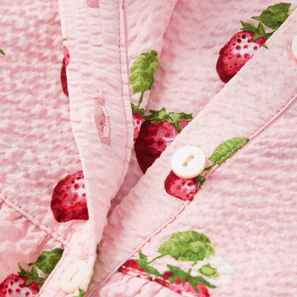 Strawberry Ruffle One Piece Dress