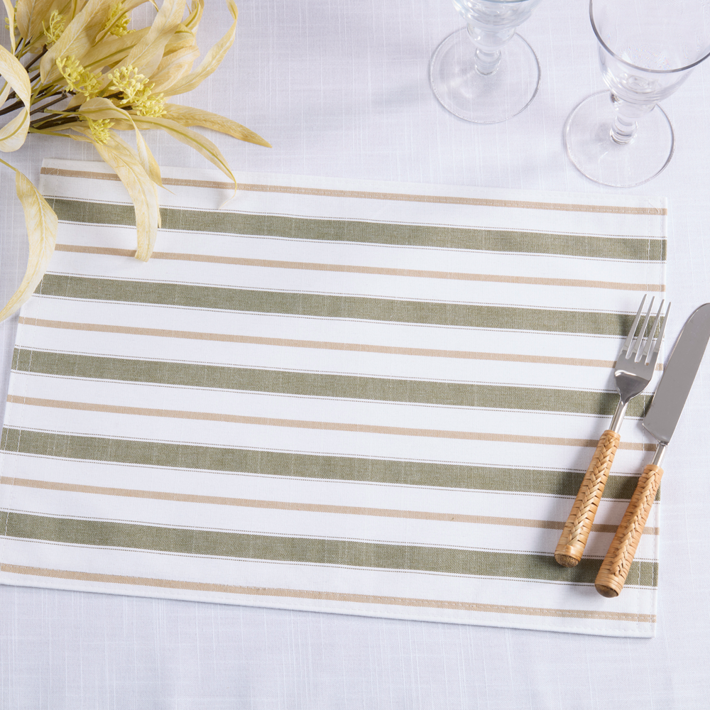 Olive Striped Placemat