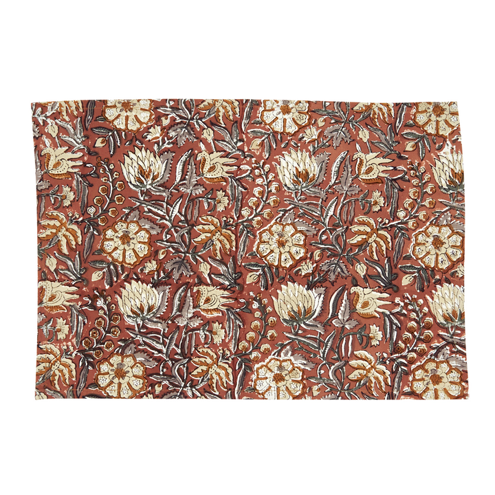 Rust Floral Print Placemat