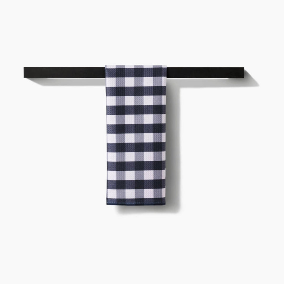 Geometry Midnight Flannel Tea Towel