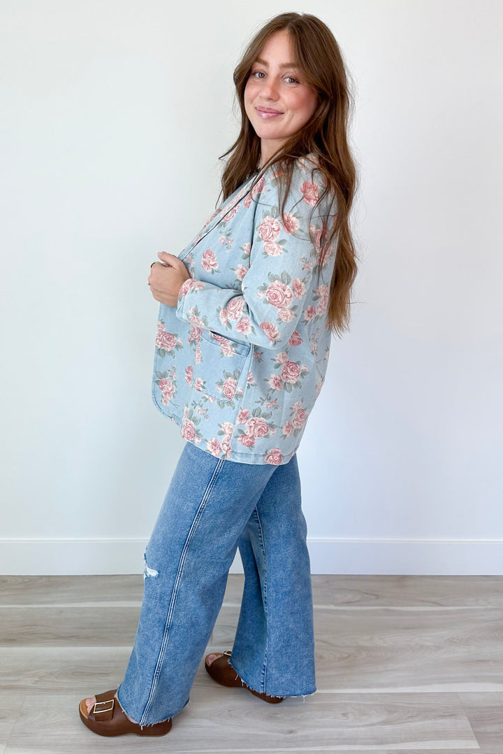 Blooming Blues Blazer