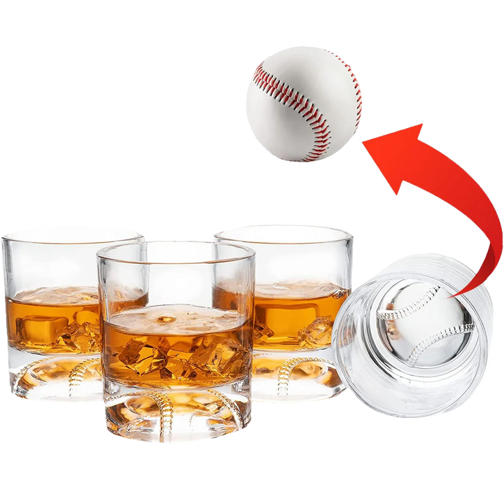 Baseball Whiskey Glass