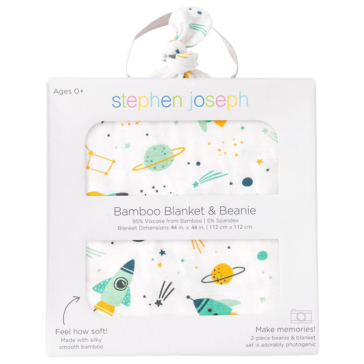 Space Bamboo Blanket & Beanie Set