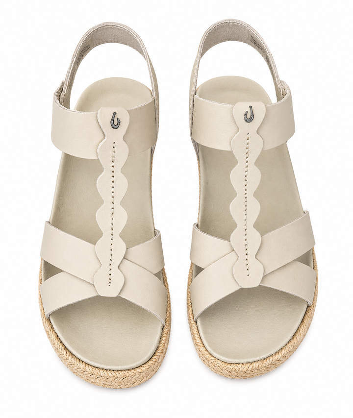Olukai 'Ihi Ecru Women's Wedges