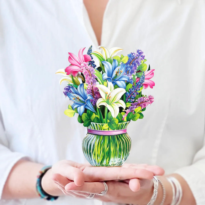 Mini Lilies & Lupines Pop-up Bouquet