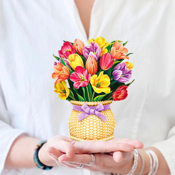 Mini Festive Tulips Pop-up Bouquet
