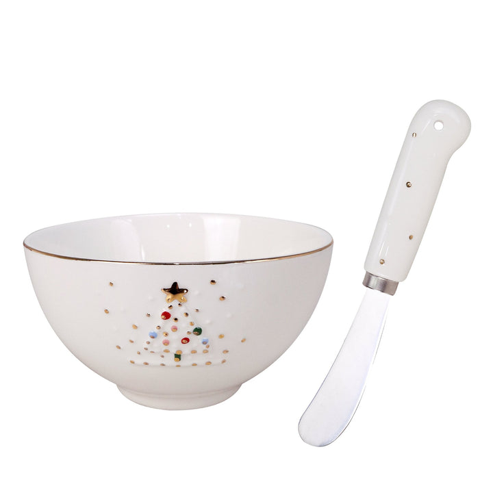 Castleton Holiday Dip Bowl & Spreader Set