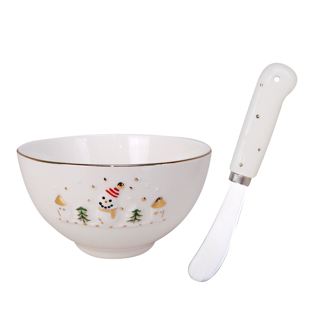 Castleton Holiday Dip Bowl & Spreader Set