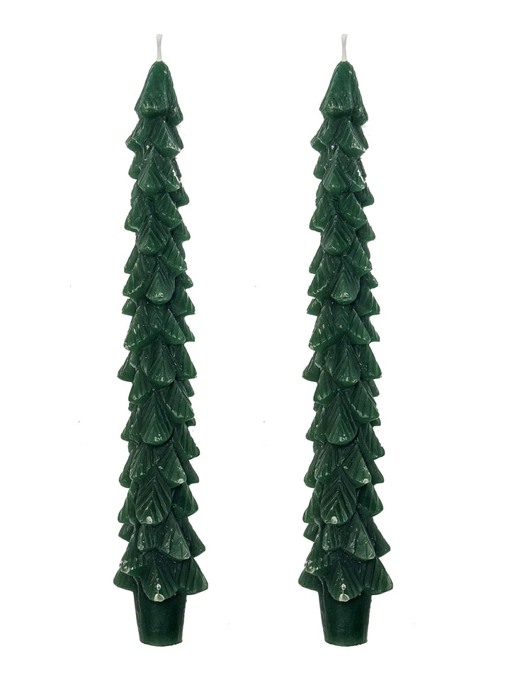 Sentry Evergreen Taper Candle Set