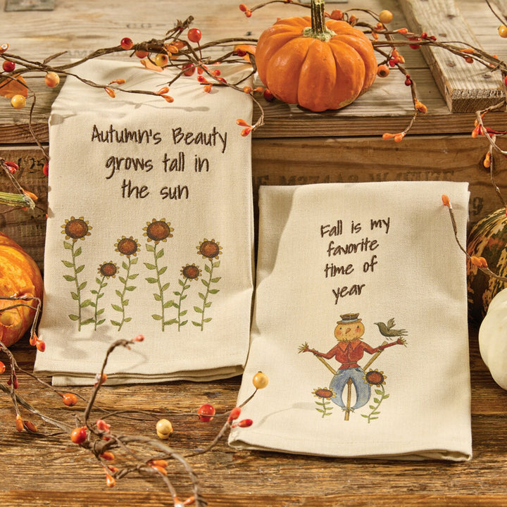 Happy Sunflower Fields Dishtowel