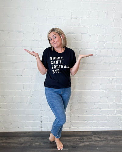 Sorry. Can't. Football. Tee
