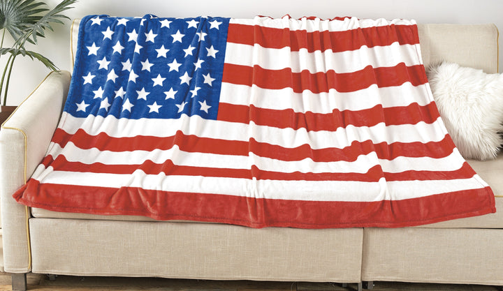 Old Glory Velvety Fleece Blanket