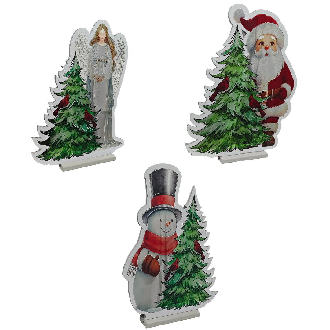 Jolly Cardinal Christmas Mini Infinity Mirror