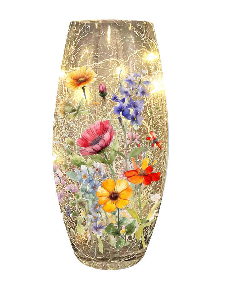 Large Fresh Gardens Lighted Vase