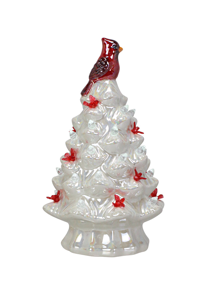 Iridescent White Cardinal Tree