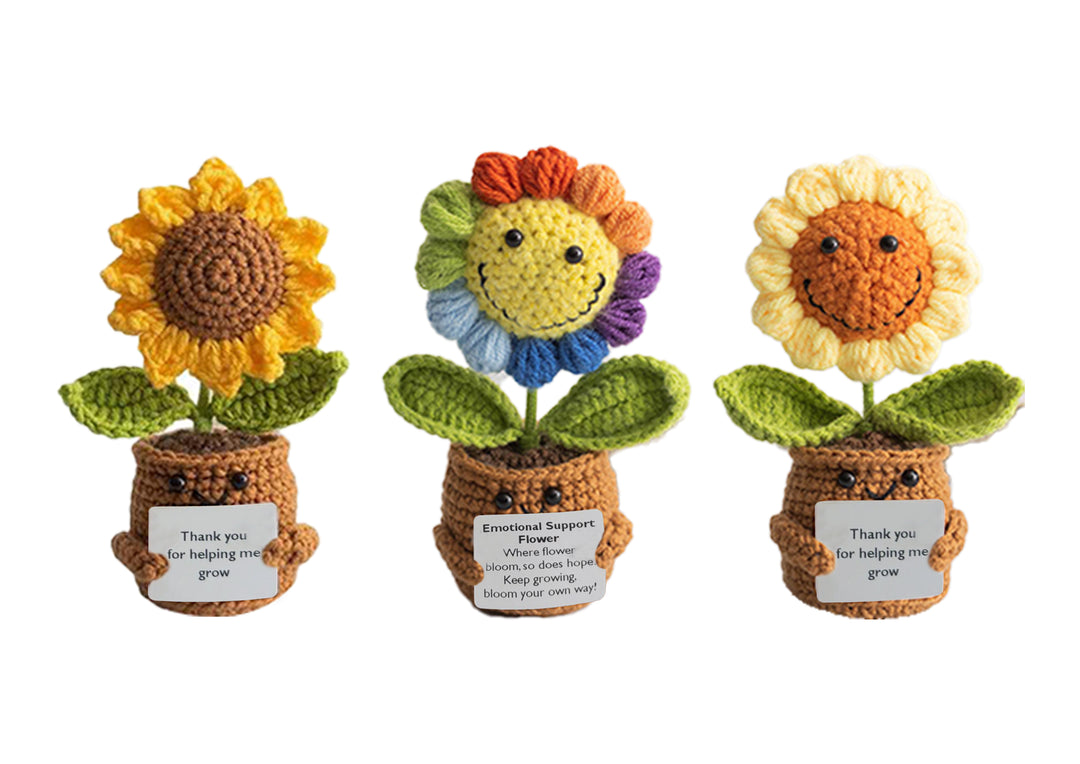 Emotional Support Crochet Sunflower