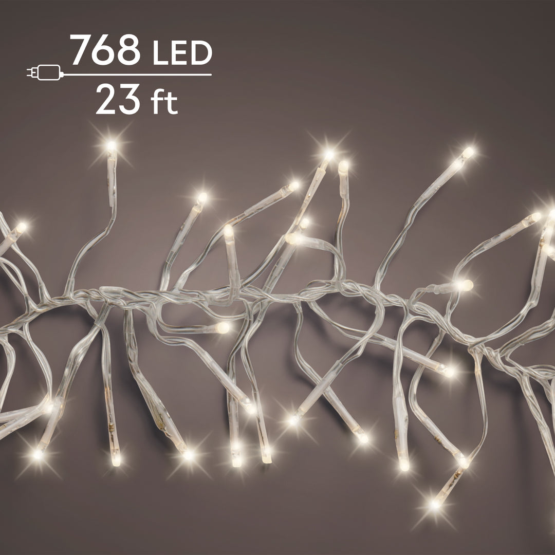 Lumineo Cluster - Warm White Lights on Transparent Wire