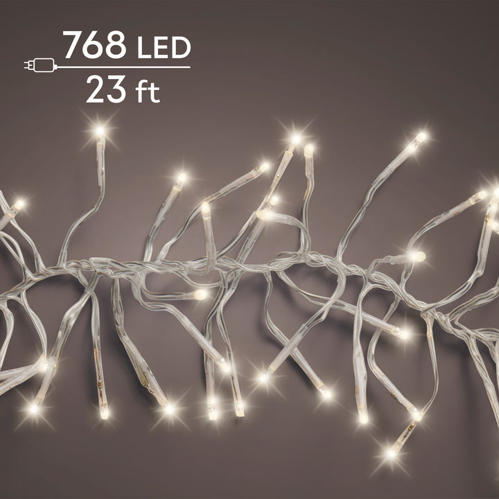Lumineo Cluster - Warm White Lights on Transparent Wire