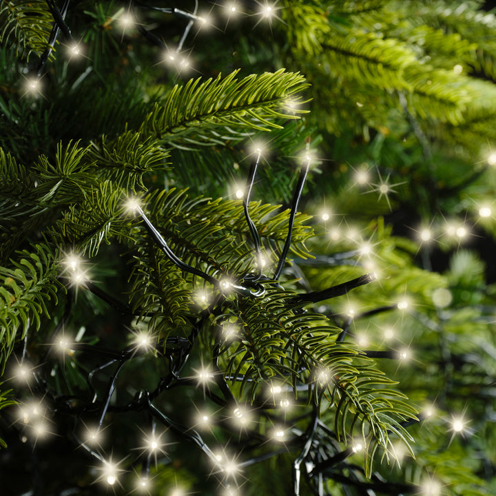 Lumineo Cluster - Warm White Lights on Green Wire