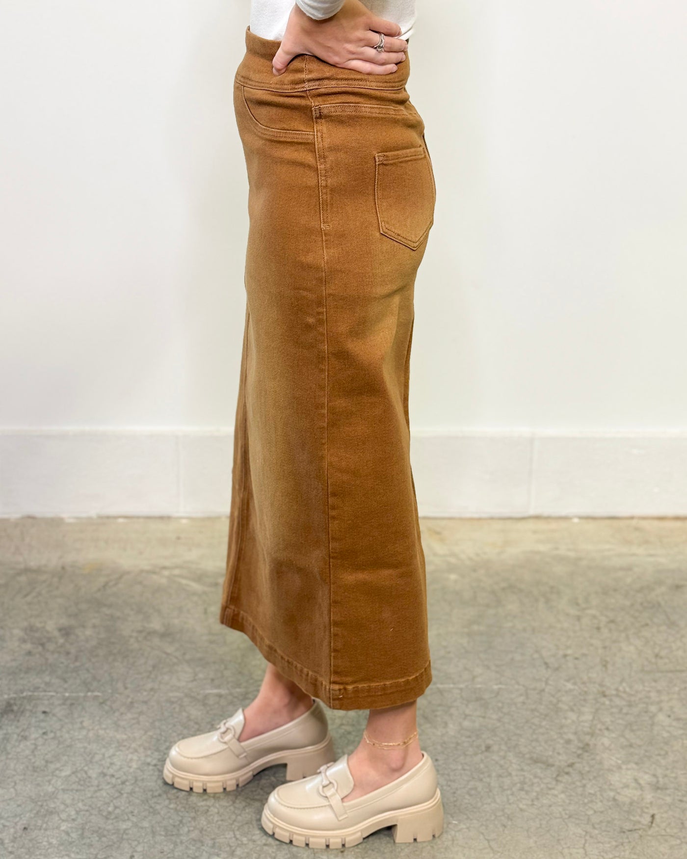 Sara Long Denim Skirt