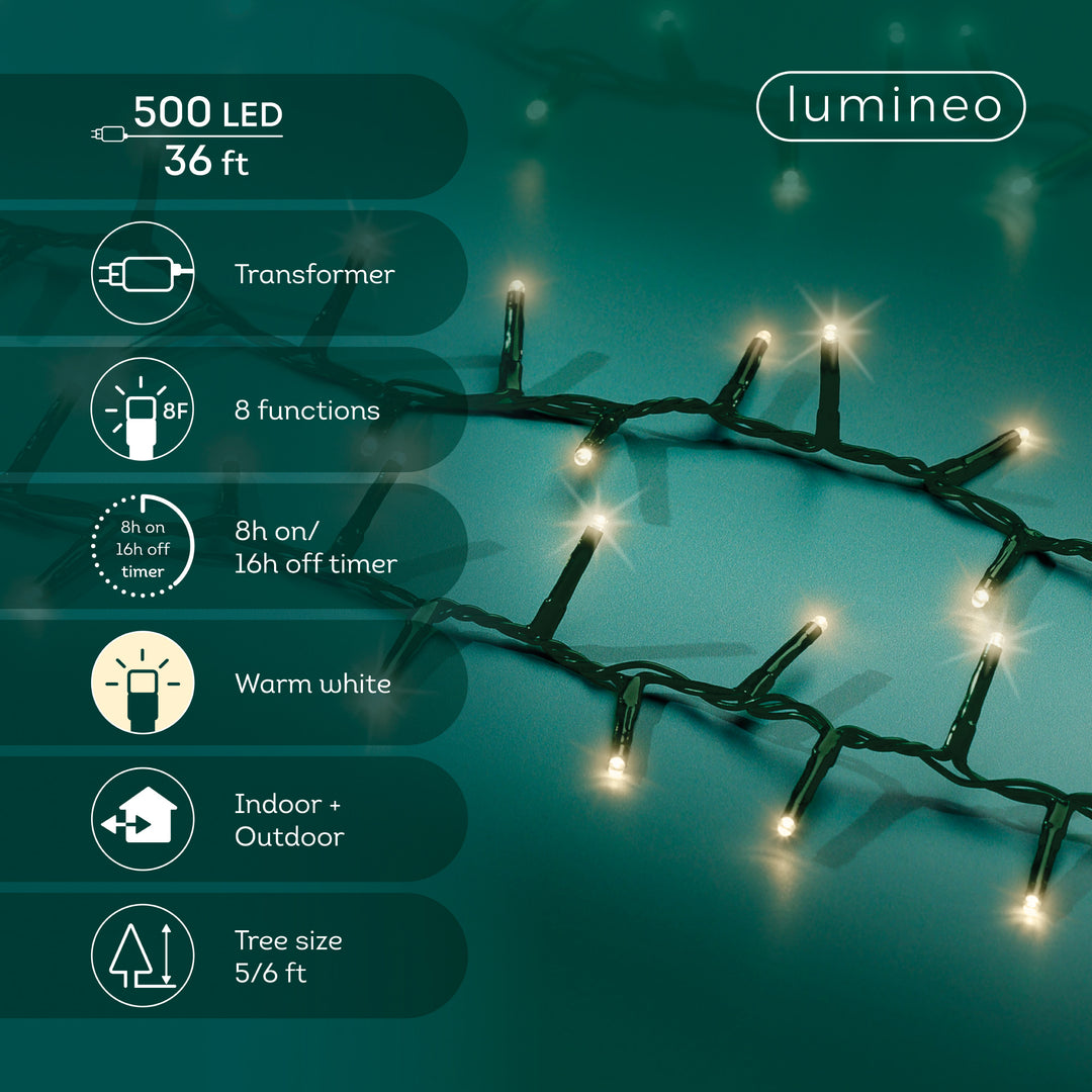 Lumineo Compact - Warm White Lights on Green Wire