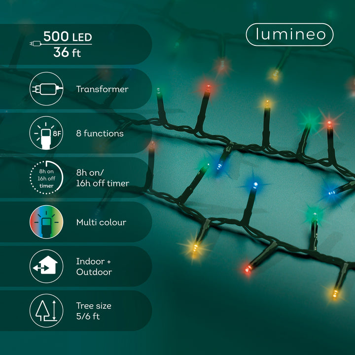 Lumineo Compact - Multi Lights on Green Wire