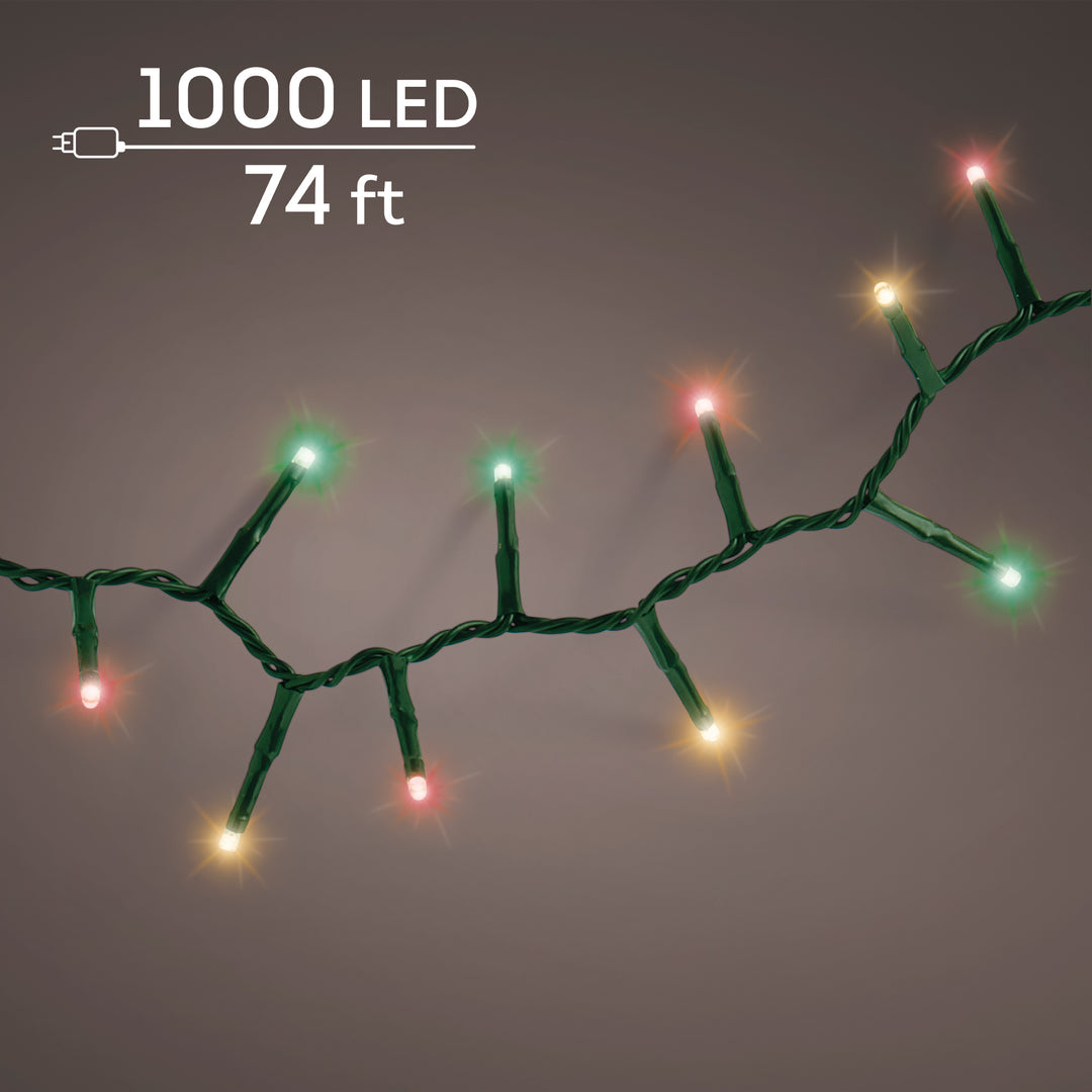Lumineo Compact - Green/Red/Classic Warm Lights on Green Wire