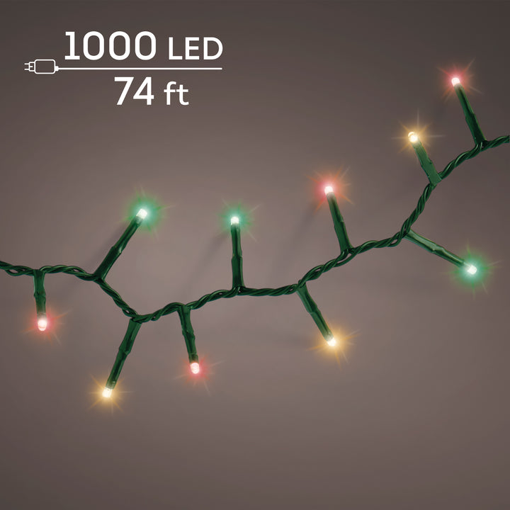 Lumineo Compact - Green/Red/Classic Warm Lights on Green Wire