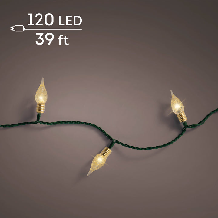Lumineo Vintage Twinkle - Warm White Lights on Green Wire