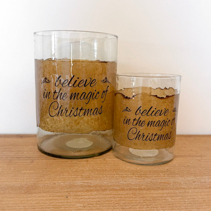 Vintage Glass Christmas Jar