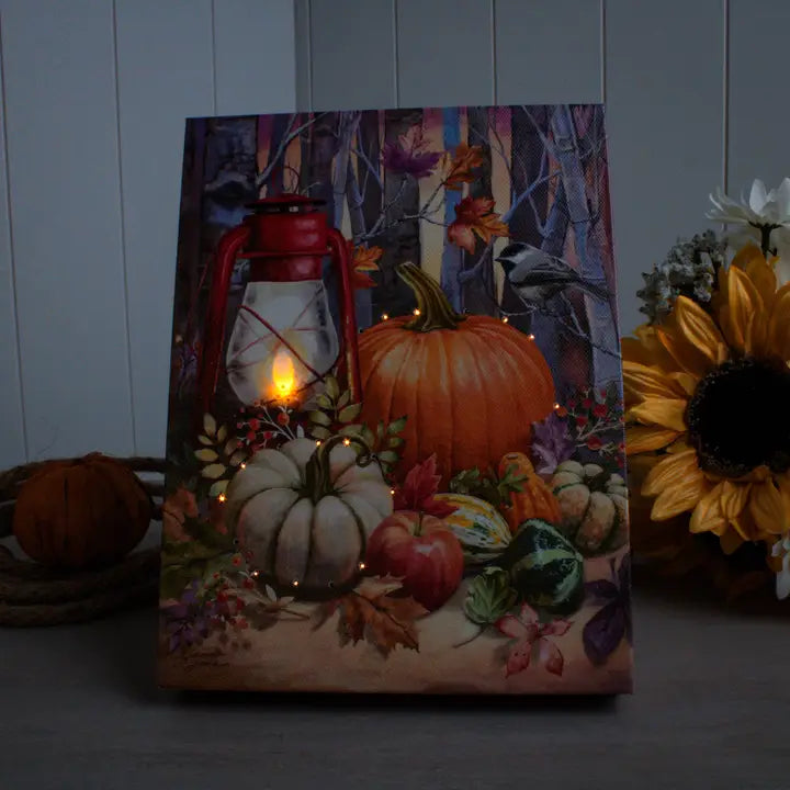 Harvest Lantern Lighted Canvas