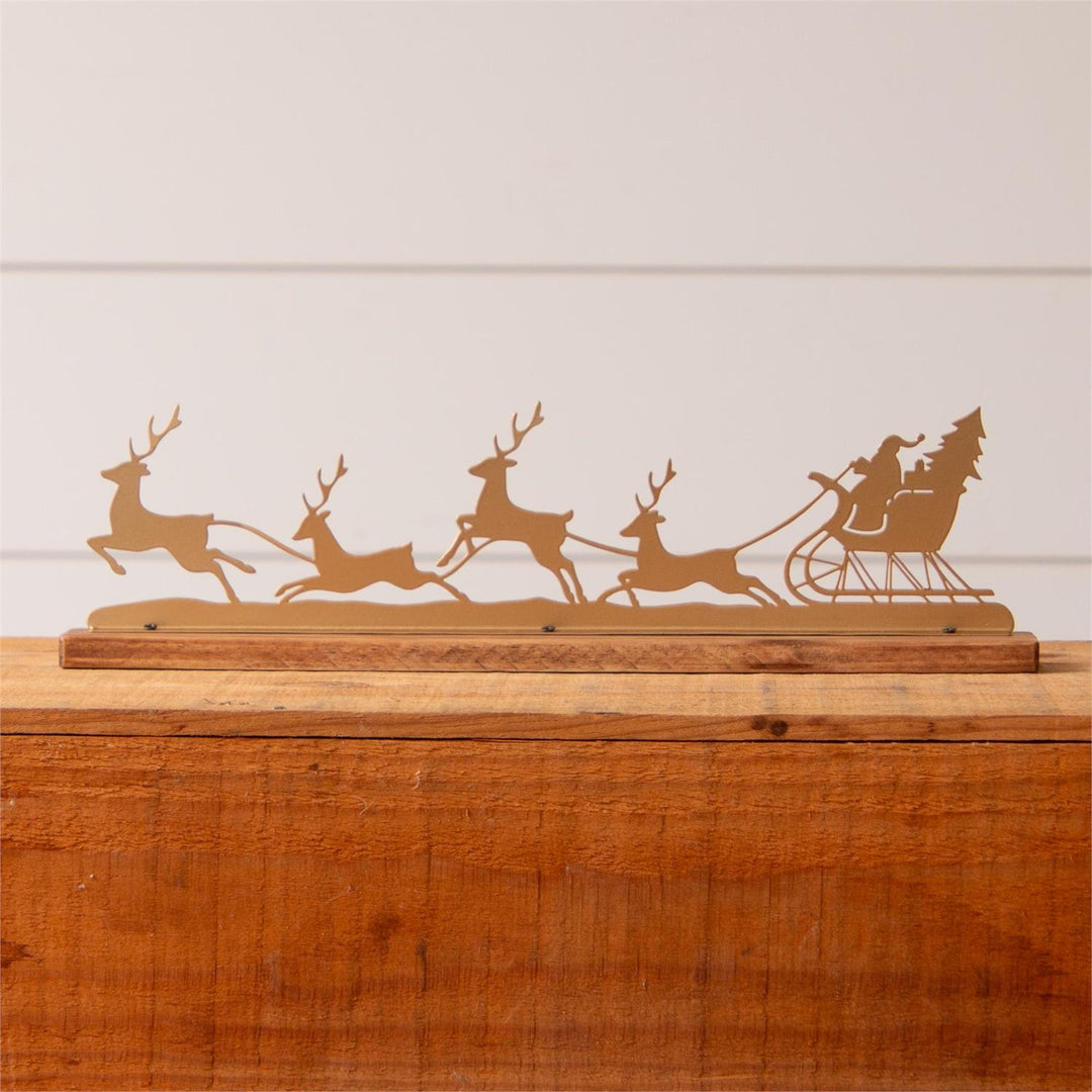 Santa & His Reindeer Silhouette