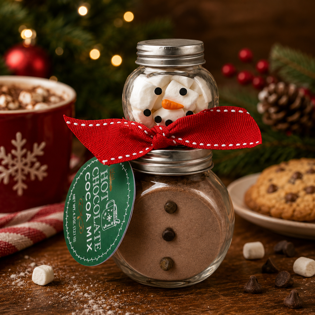 Mini Snowman Hot Chocolate Mix Jar