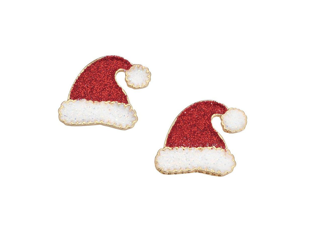 Glitter Santa Hats Earrings