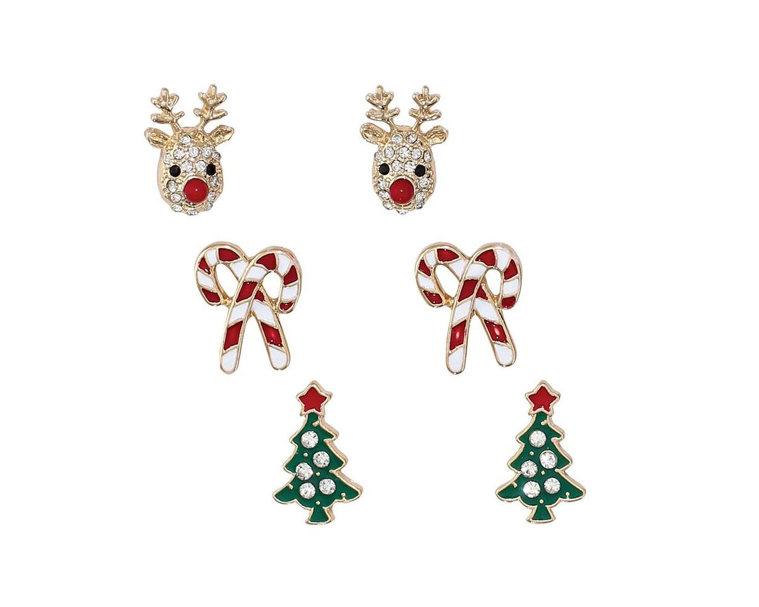 Rudolph, Tree, Candy Cane Earrings