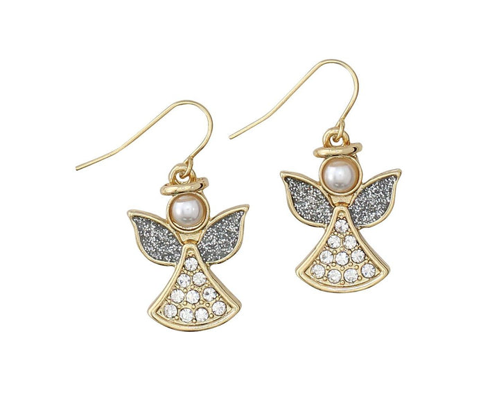 Crystal Angel Earrings