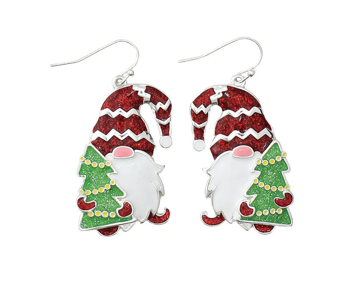 Enamel Holiday Gnome Earrings