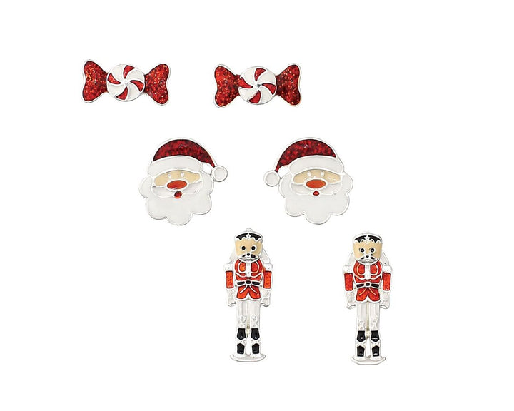 Nutcracker Santa Candy Earrings