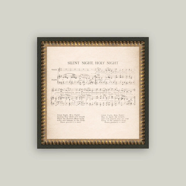 Silent Night Framed Antique Art