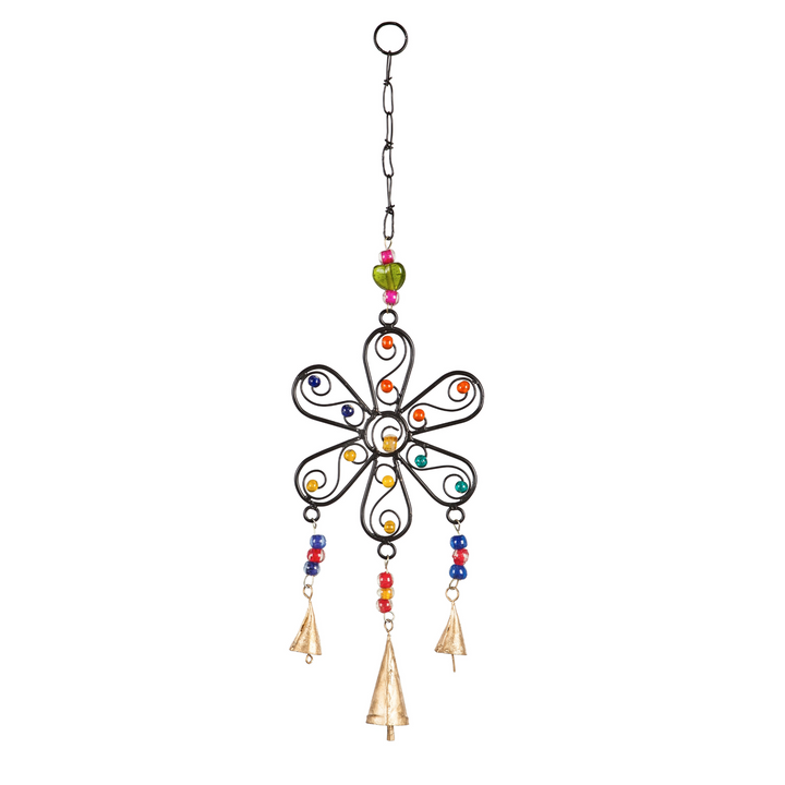 Beaded Flower Mini Bell Chime