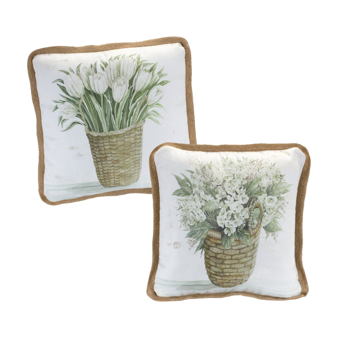Basket Of Flowers Pillow