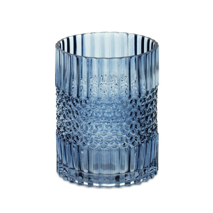 Etched Blue Vase