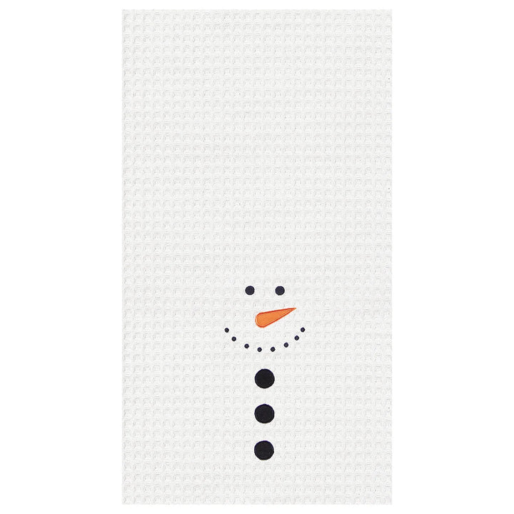 Snowman Waffle Weave Kitchen Towel