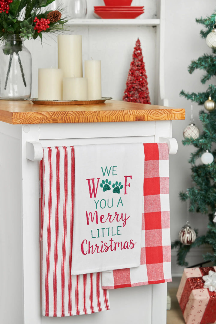 We Woof You A Merry Christmas Kitchen Towel
