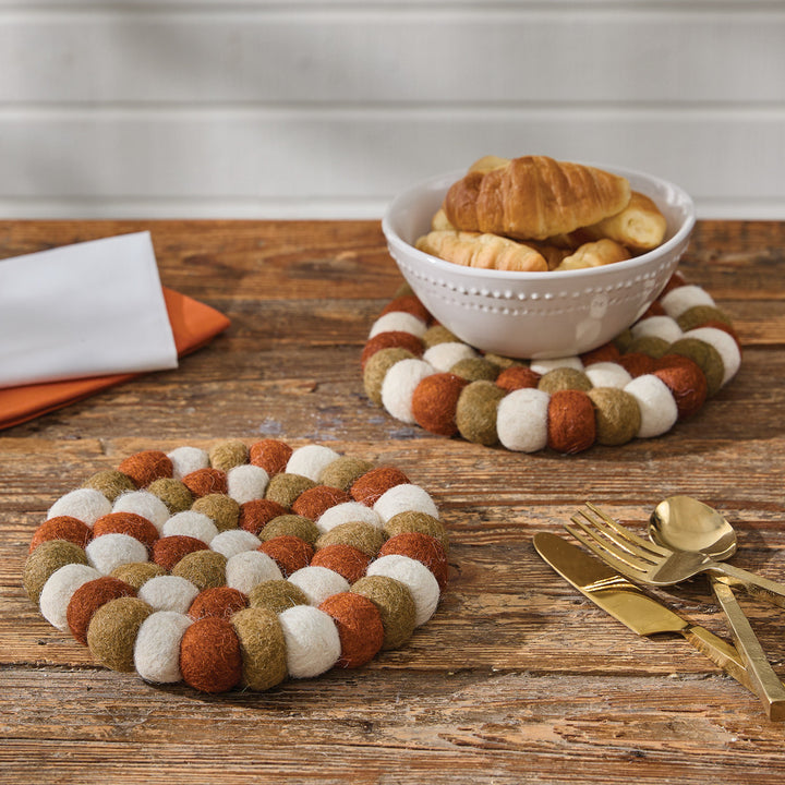 Fall Wool Ball Trivet